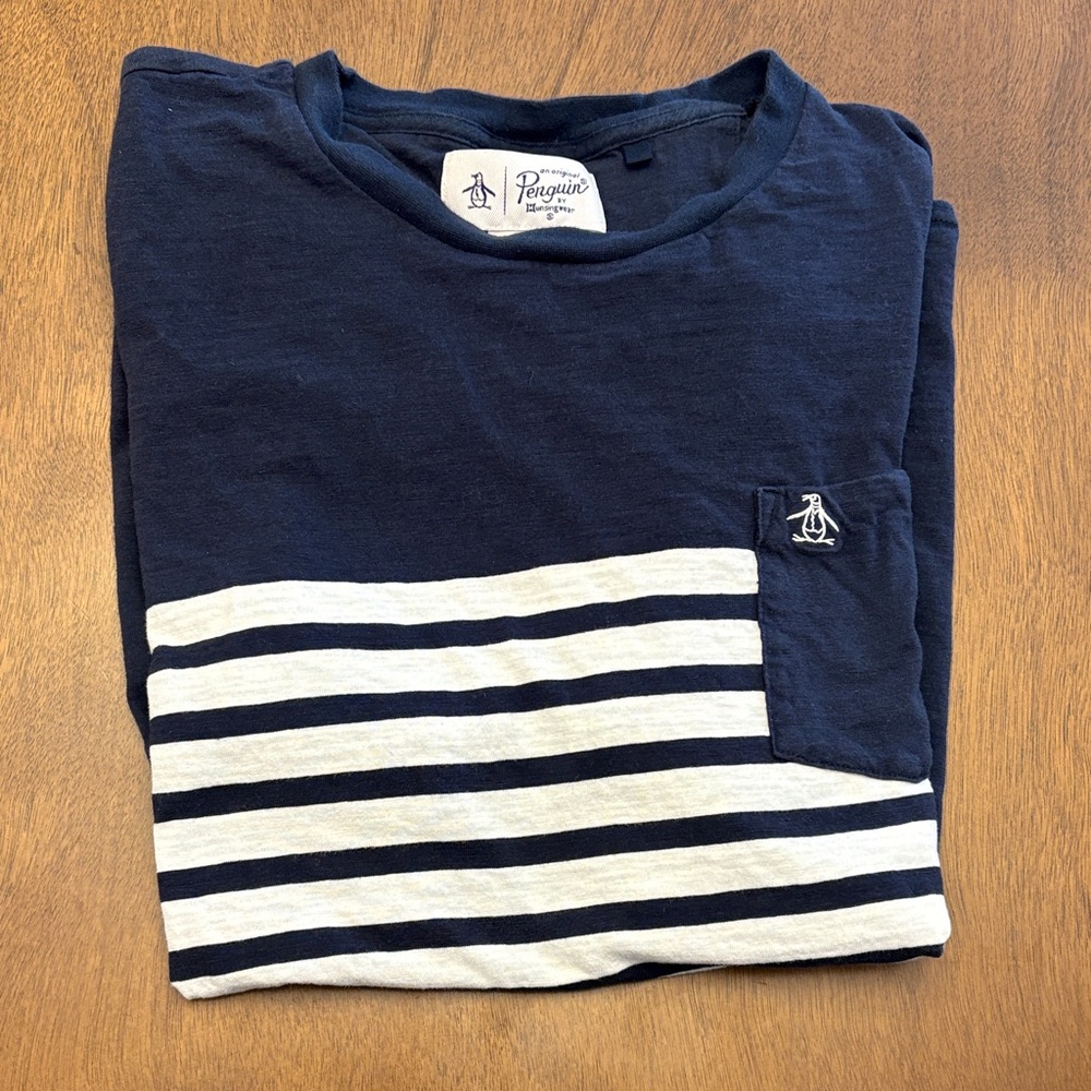 Original Penguin Blue Striped T-Shirt